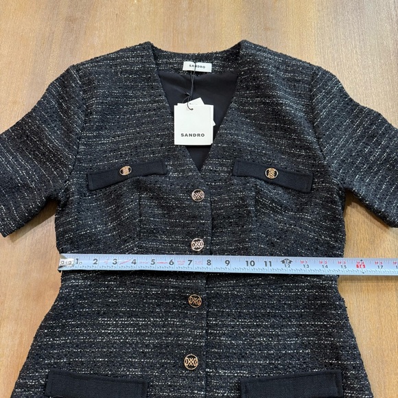 Sandro Gwendoline Tweed Dress Size‎ 36/ US 4 - Picture 4 of 15